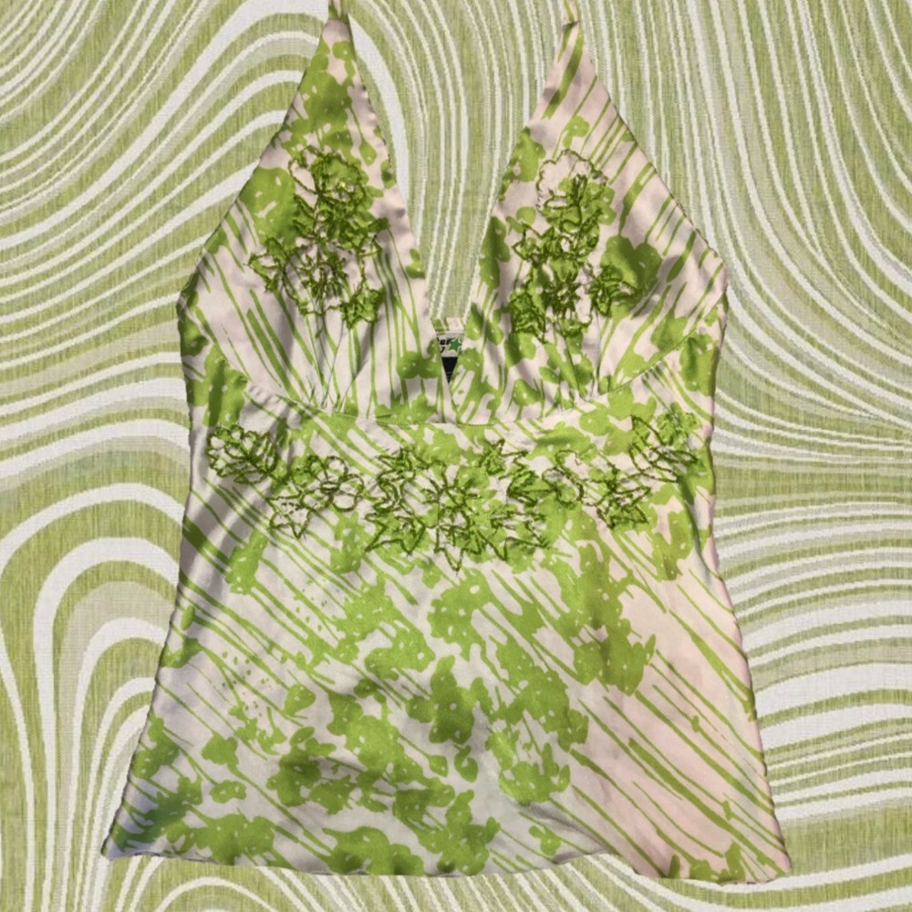 Psychedelic print halter top